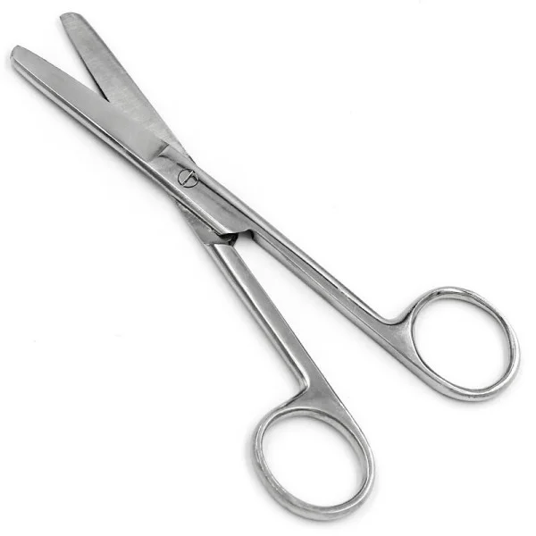 PI-02-1101. Ножиці операційні, дитячі, прямі тупокінцеві, 125 мм. PARADISE